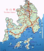 Click to see enlarged map of Taishan on a separated window.